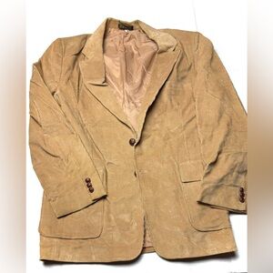 Vintage Matt Andrews Men’s 46 Long‎ Corduroy Jacket Brown Tan Buttons Lined 90s